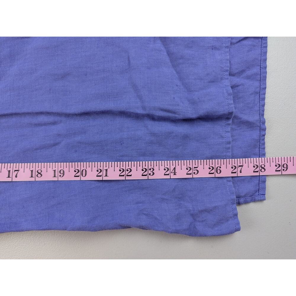 J Jill Love Linen Essential Shirt Button Up Blue Purple Classic Office Large - Picture 7 of 9